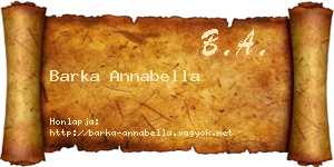 Barka Annabella névjegykártya